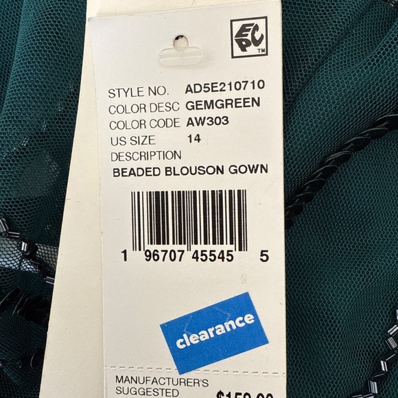 PAPELL STUDIO BEADED BLOUSON GOWN - Picture 2 of 2